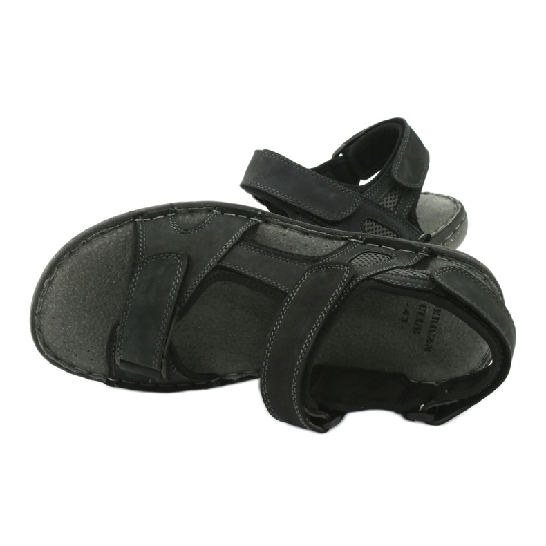 Sandálias masculinas de velcro American Club CY15 / 20 Dk.Navy azul marinho 5