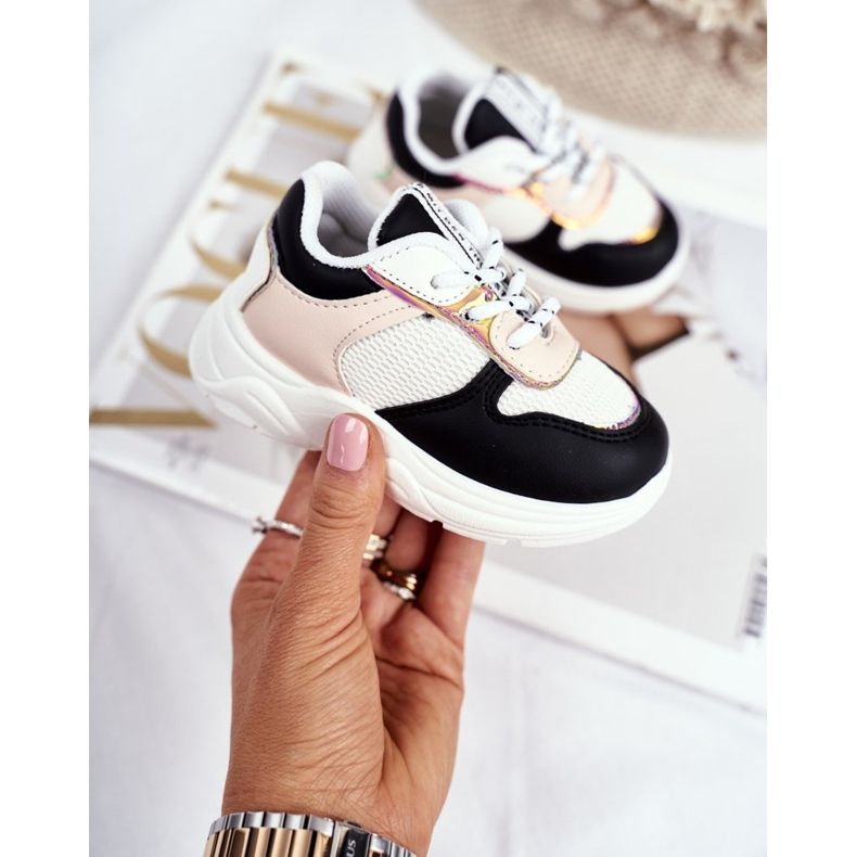 FRROCK Sapatos esportivos infantis Matylda pretos multicolorido 2