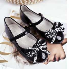 S.Barski Bailarinas negras infantis com velcro Barski Mindi preto 2