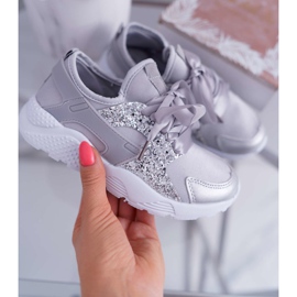 FRROCK Calçados infantis esportivos cinza conto de fadas 1