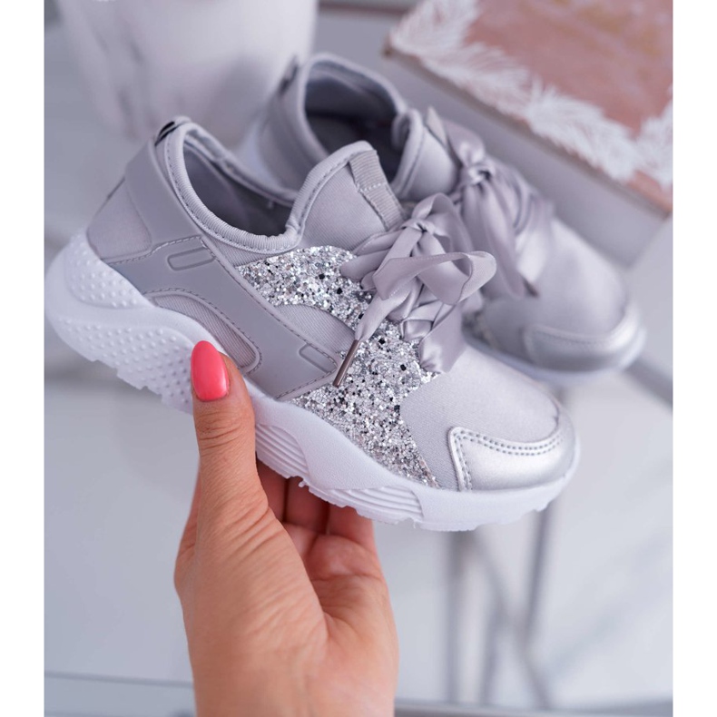 FRROCK Calçados infantis esportivos cinza conto de fadas 1