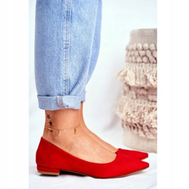 EVE Bailarinas femininas em Spitz Suede Red Westley vermelho 2