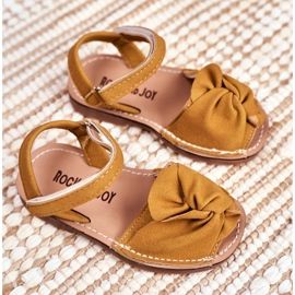 FRROCK Sandálias Patetas de Velcro Amarelas para Crianças amarelo 1