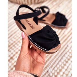 FRROCK Sandálias Patetas de Velcro Amarelas para Crianças preto 2