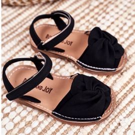 FRROCK Sandálias Patetas de Velcro Amarelas para Crianças preto 1