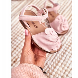 FRROCK Sandálias infantis com velcro rosa pateta 2