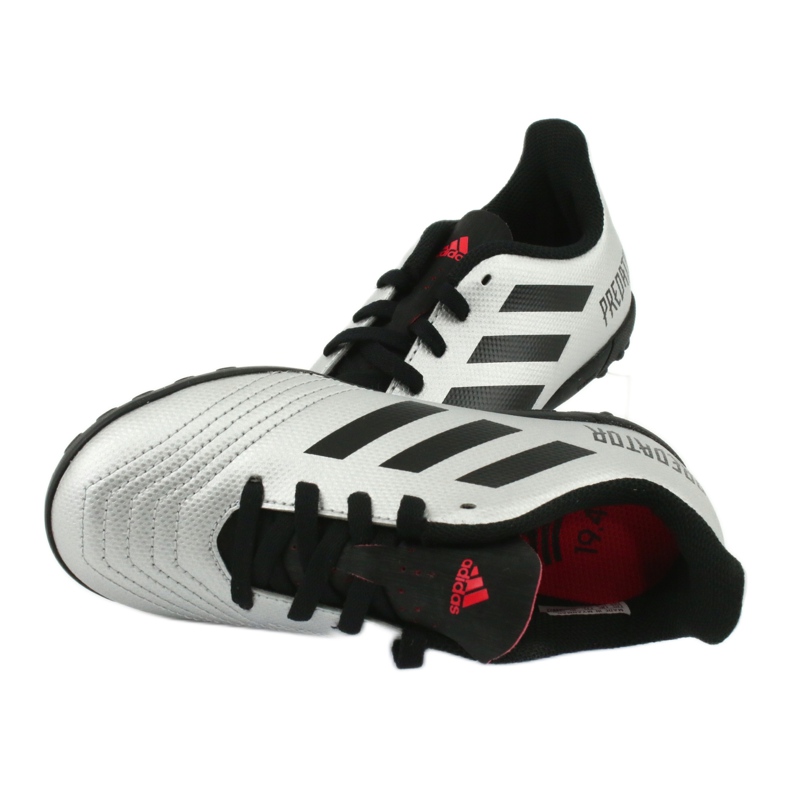 Chuteiras Adidas Predator 19.4 Tf Jr G25825 prata 5