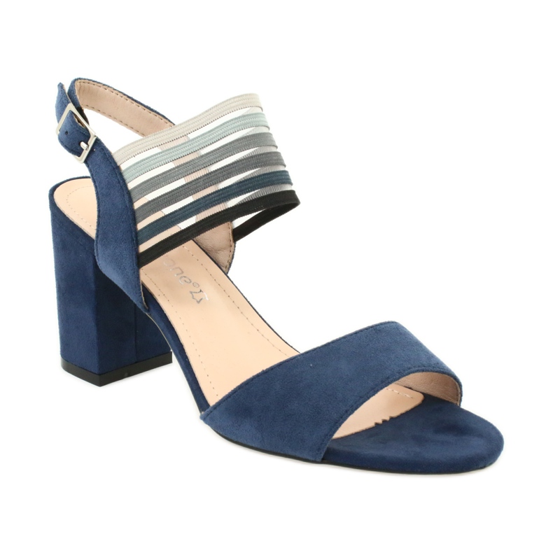 Sandálias no posto de Sergio Leone SK867 azul marinho 1