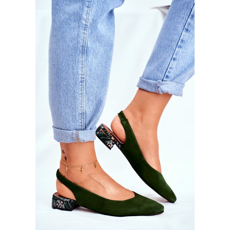 Mulheres Pumps Leather Slip-on Maciejka Miami Green 04482-09 verde 2