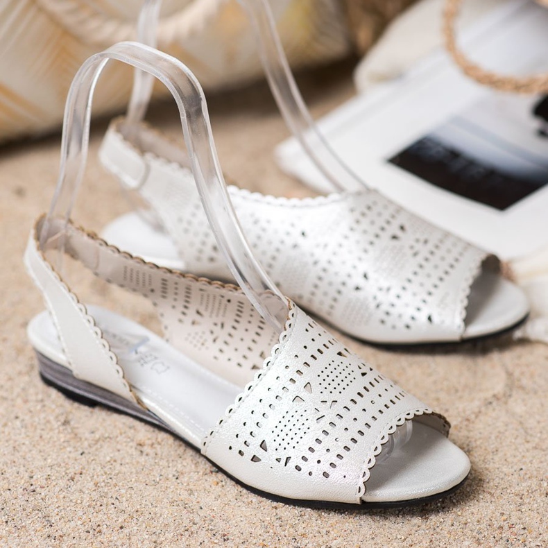 Goodin Sandálias Prateadas Brilhantes cinza 1