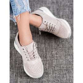 Tênis de couro com zíper VINCEZA castanho 1