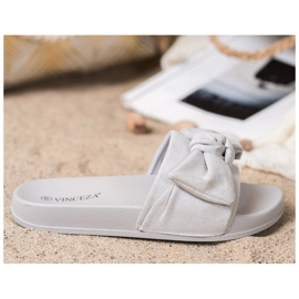 Chinelos VINCEZA com laço cinza 2
