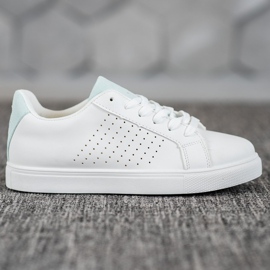 SHELOVET Sapatos Brancos com Inserção de Camurça 2 SHELOVET Sapatos Brancos com Inserção de Camurça 2