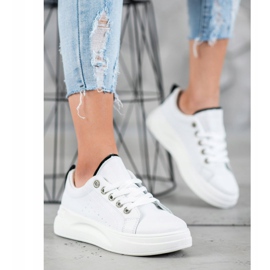 SHELOVET Tênis da moda na plataforma branco 1