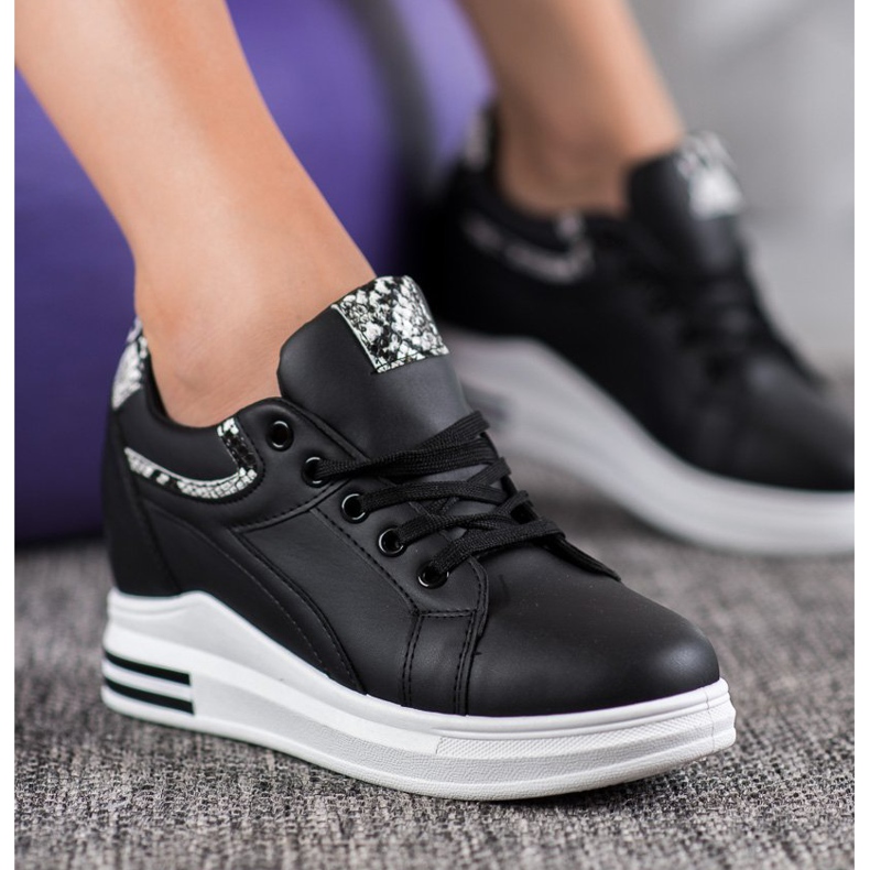 Lovery Tênis de cunha preto 1