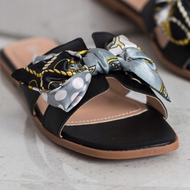 SHELOVET Chinelos elegantes preto 2