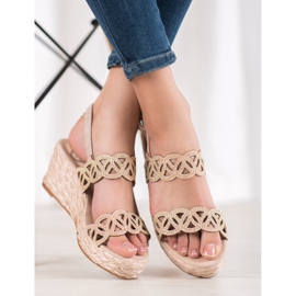 Aclys Sandálias de cunha castanho 1