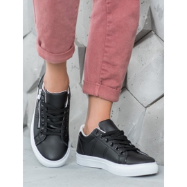 SHELOVET Tênis Pretos Com Zíper 2