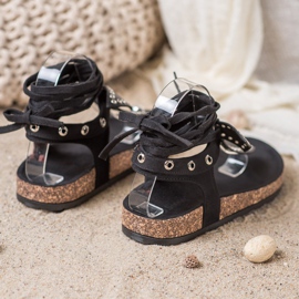 Seastar Sandálias de flip-flops amarradas preto 1