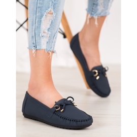 Diamantique Mocassins de couro ecológico azul marinho azul-marinho 1