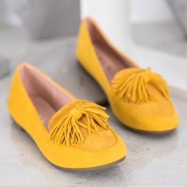 Nio Nio Mocassins com franjas amarelo 2