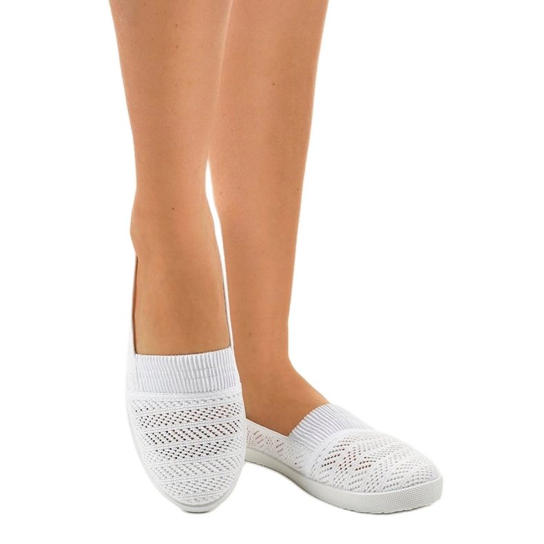 Tênis branco CB1711-9 openwork slip-on 1 Tênis branco CB1711-9 openwork slip-on 1