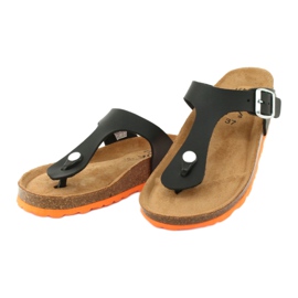 Chinelos médicos BIOX Gerona preto laranja 2