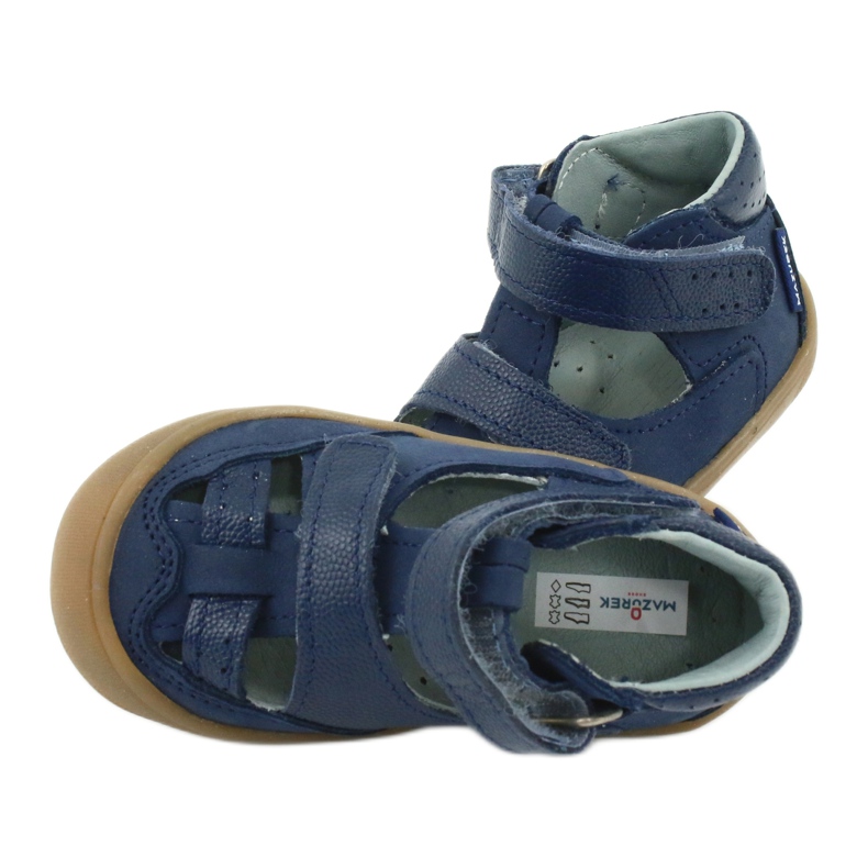 Nabos masculinos Sandals Mazurek 1187 azul marinho azul-marinho 4