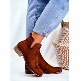 EVE Botas femininas com salto plano Spring Camel Viva marrom 2