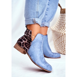 EVE Botas femininas de salto plano Spring Blue Viva azul 2