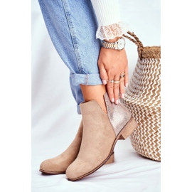 EVE Botas femininas com salto plano Spring Khaki Viva bege 1