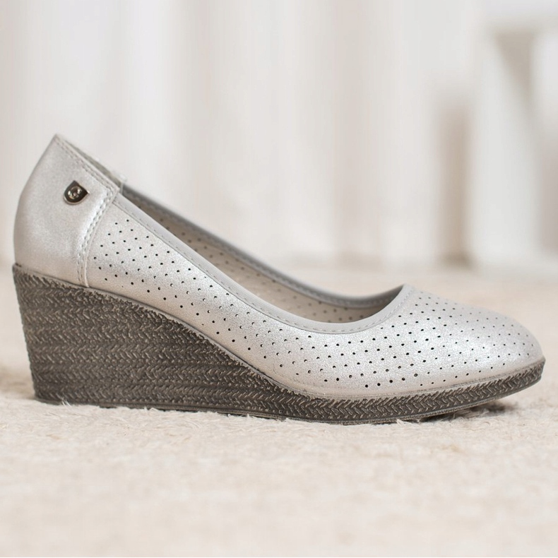 Goodin Bombas de cunha leve cinza 1