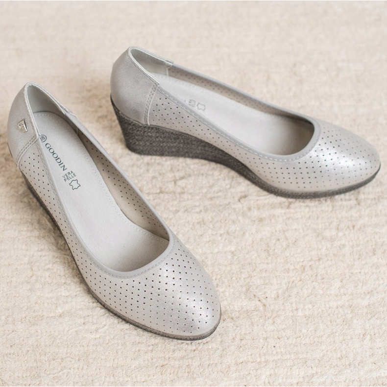 Goodin Bombas de cunha leve cinza 2