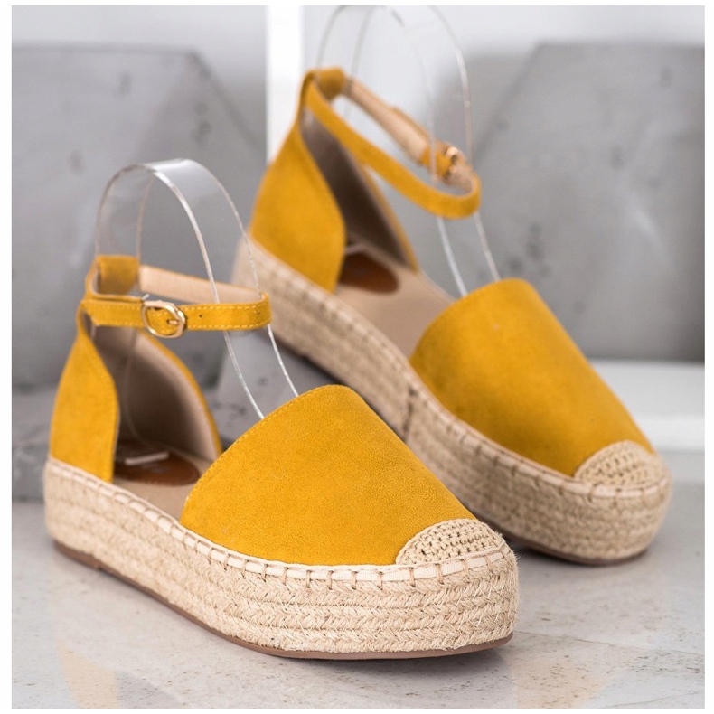 SHELOVET Alpargatas com fivela amarelo 2