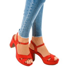 Sandálias vermelhas no posto JC15017 vermelho 1