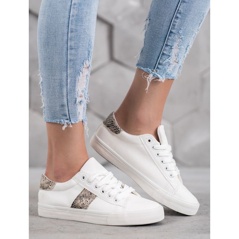 SDS Calçados esportivos com sola grossa branco 2 SDS Calçados esportivos com sola grossa branco 2