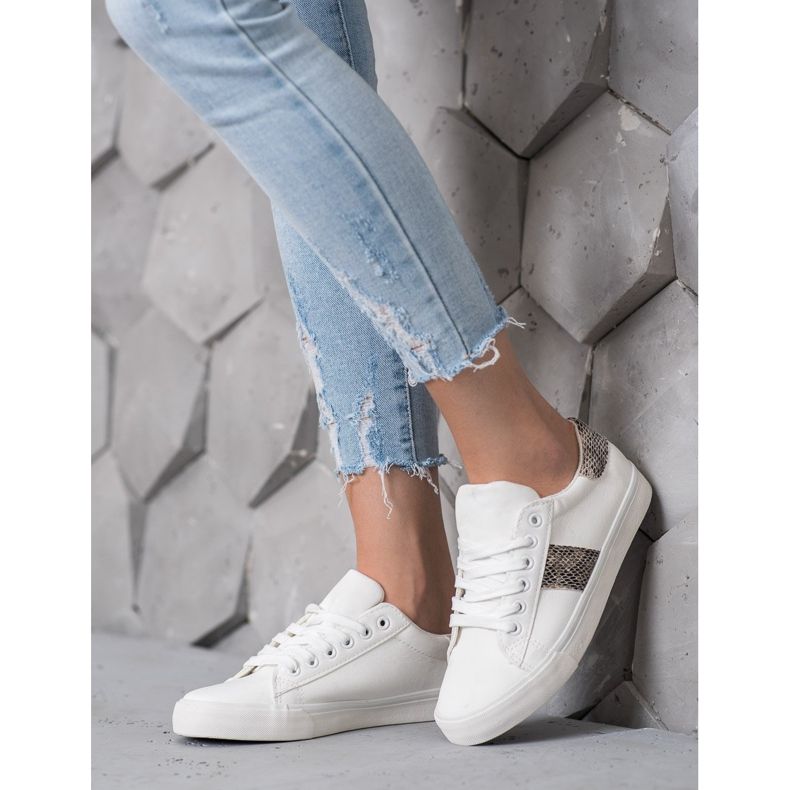 SDS Calçados esportivos com sola grossa branco 1