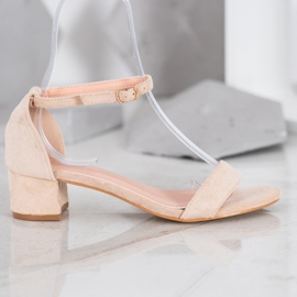 Small Swan Sandálias de salto baixo marrom 2