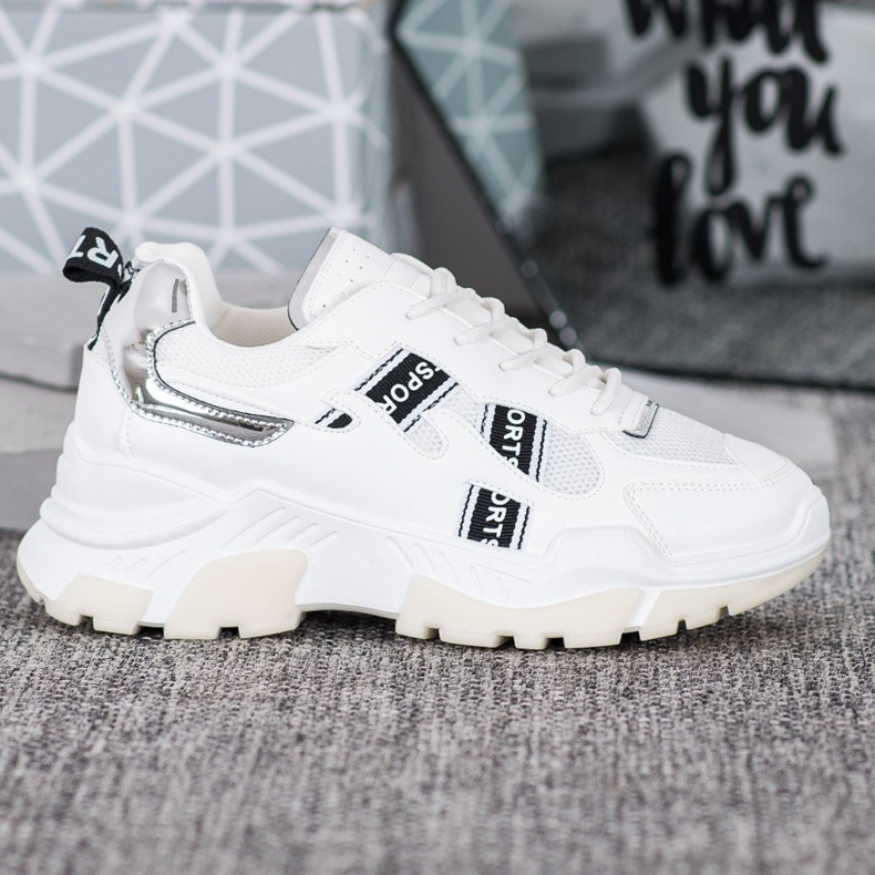 SHELOVET Tênis Esportivos Brancos 2