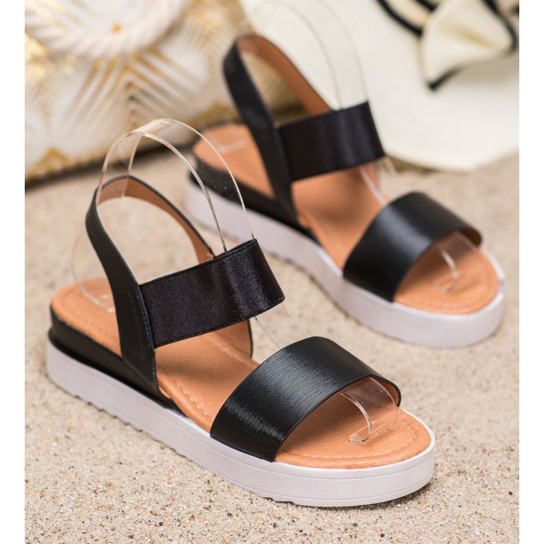 SHELOVET Sandálias Pretas na Plataforma preto 1