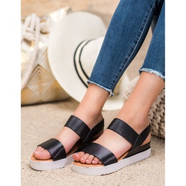 SHELOVET Sandálias Pretas na Plataforma preto 2