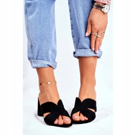 S.Barski Chinelos femininos de salto alto preto convidado 1