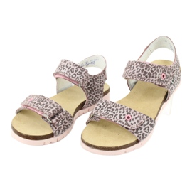 Sandálias bartek rosa com estampa de leopardo 79183-BBK 2