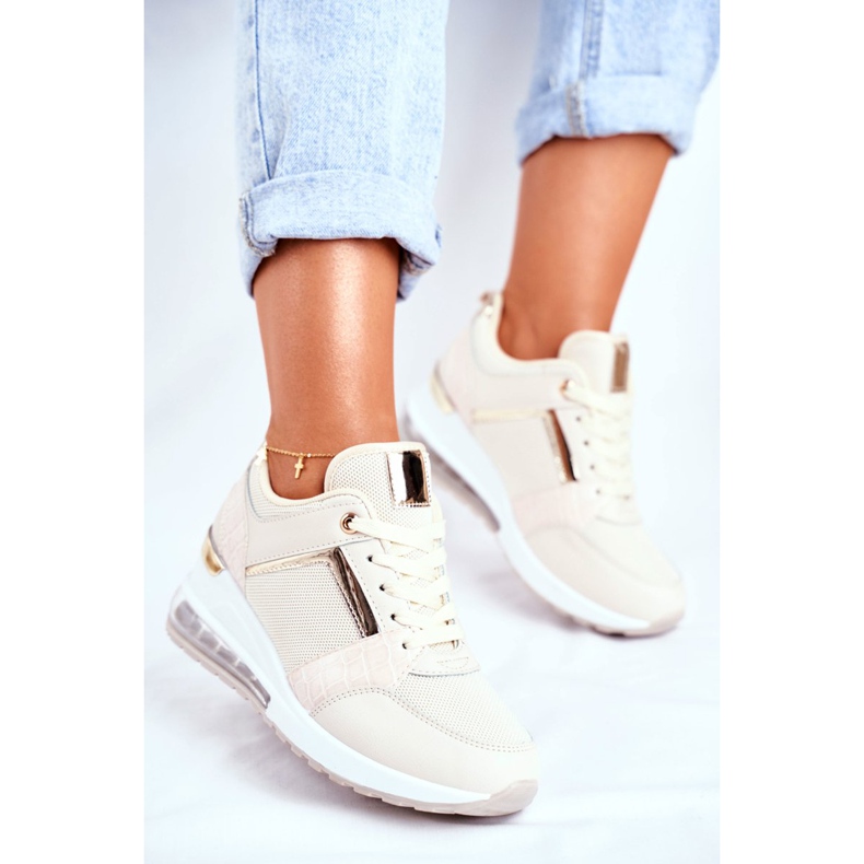 ADY Tênis esportivos feminino faíscas bege 2