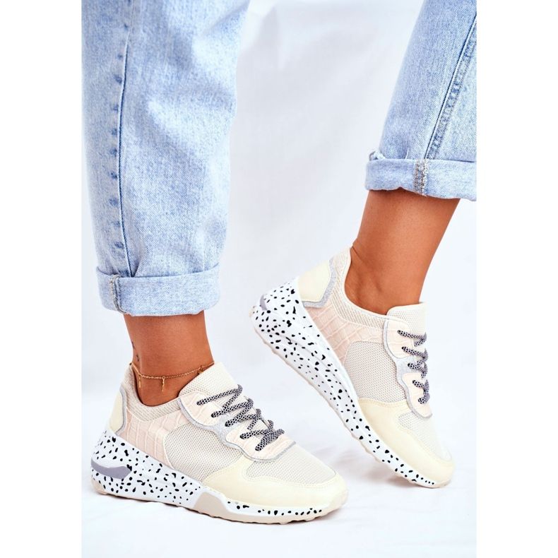 Calçados esportivos femininos oculto cunha bege rosado 1