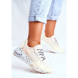 Calçados esportivos femininos oculto cunha bege rosado 2