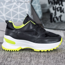 SHELOVET Tênis esportivos pretos 2