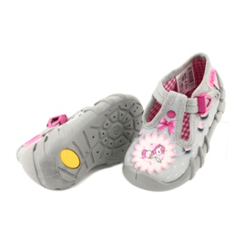 Calçados infantis Befado 110P359 rosa cinza 4