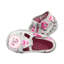 Calçados infantis Befado 110P359 rosa cinza 5
