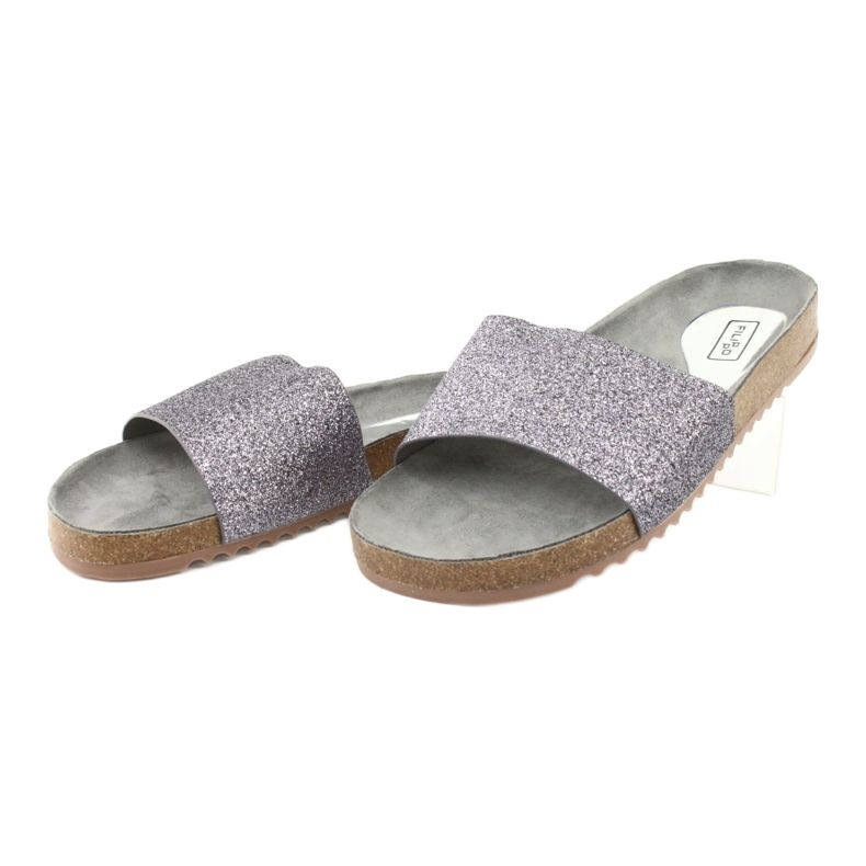 Filippo Silver Profiled Women Flip Flips DK1373/20 cinza 2